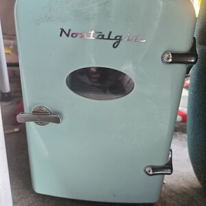 Nostalgia Teal Retro Mini Fridge